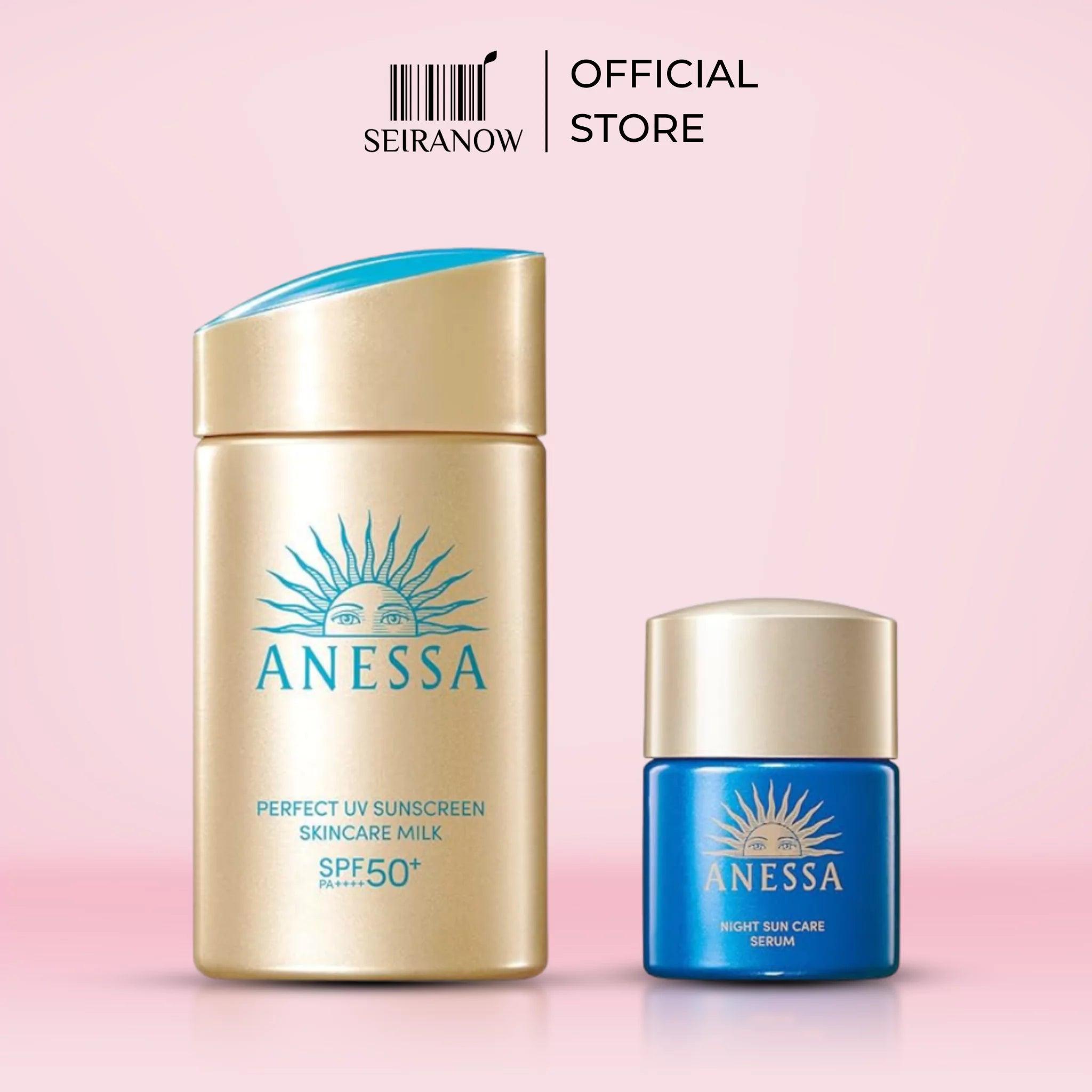 Anessa UV Skincare Milk + Night Sun Care Serum Trial Set